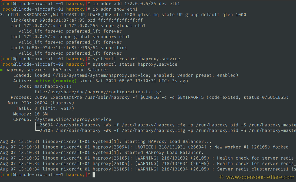 HaProxy Setup on Ubuntu Linux for Redis Cluster