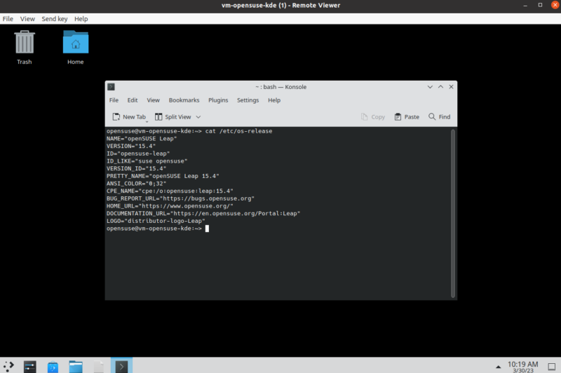 OpenSUSE-LXD-VM